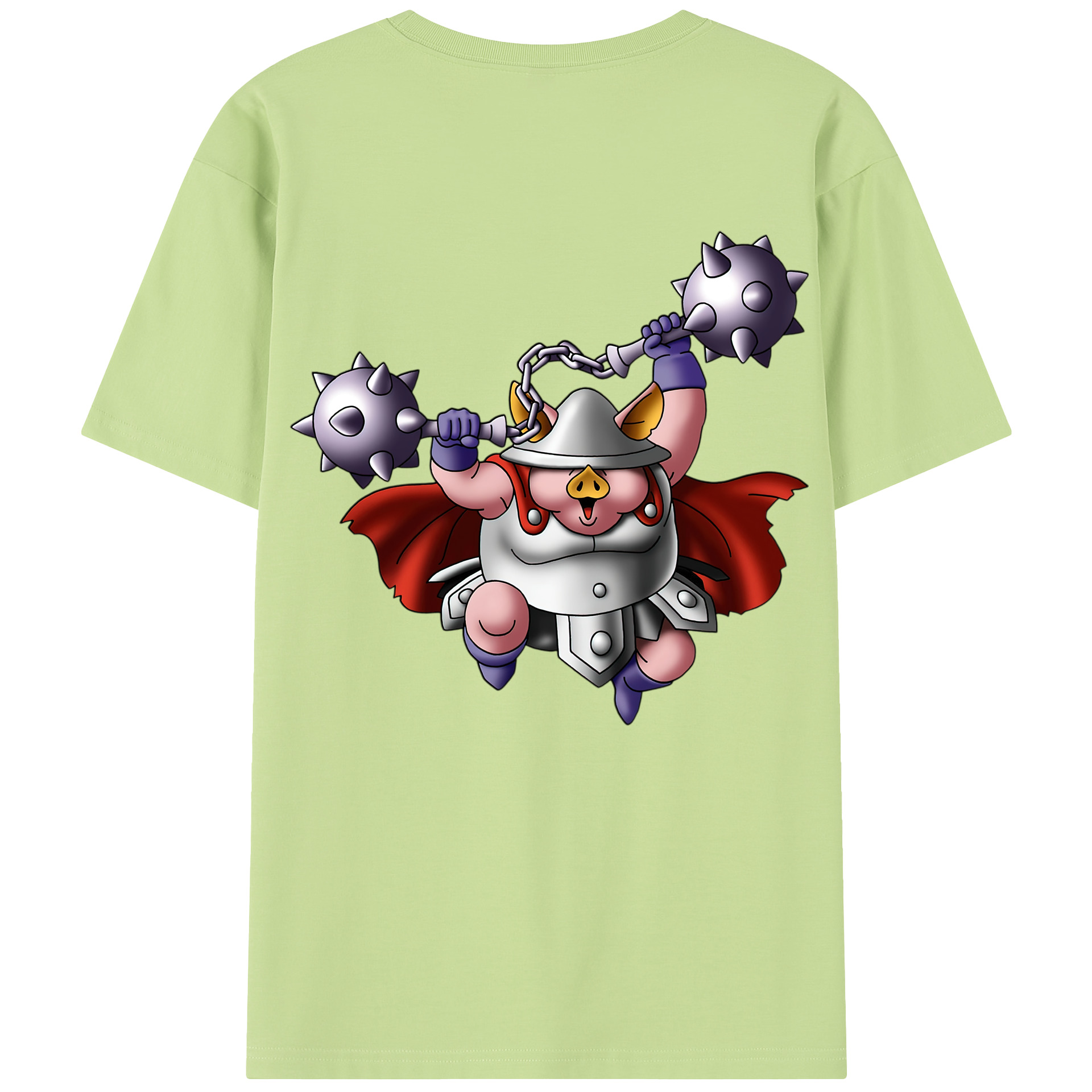 （画像用） ドラゴンクエスト Doragon Kuesuto Dragon Quest 綿100％半袖Tシャツ（背面プリント）